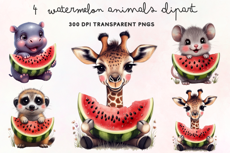 Watercolor Watermelon Clipart Image 18