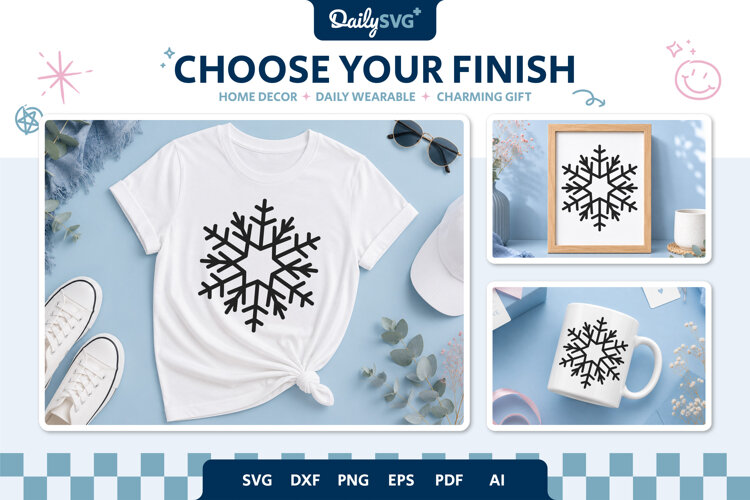 Winter Snowflake SVG example image 1
