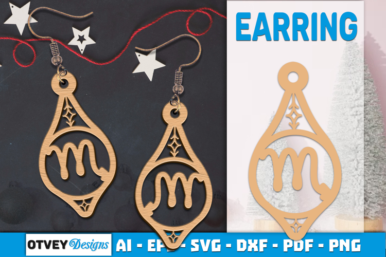 Zodiac Earring Lasercut | Earring Design Lasercut