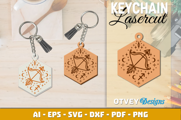 Zodiac Keychain Lasercut | Keychain Design Lasercut