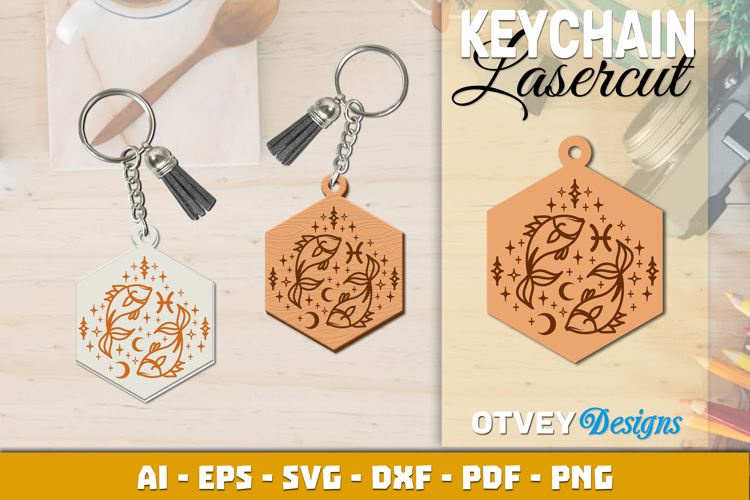 Zodiac Keychain Lasercut | Keychain Design Lasercut