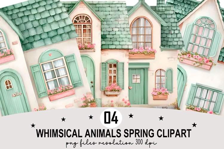 Whimsical Animals Spring Clipart Watercolor png