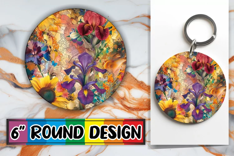 Chic Blossom Keychain Sublimation