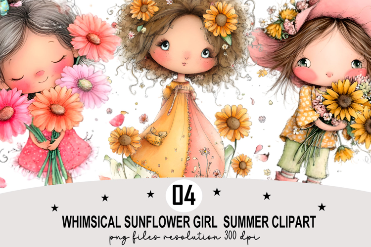 Watercolor Sunflower Clipart Image 9