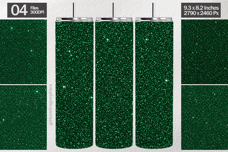 Green Glitter Tumbler Wrap| Tumbler Sublimation