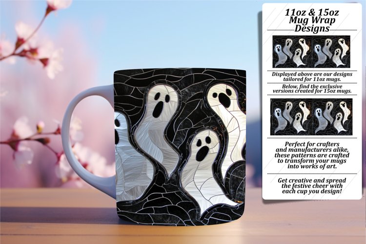 Enchanting Autumn Stained Glass Mug 11oz 15oz Design