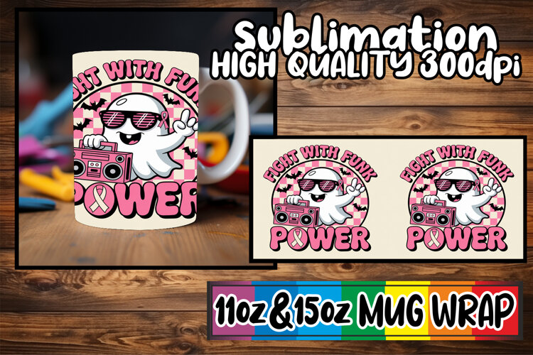 Colorful vibes sublimation print wrap, Ghost Cancer example image 1