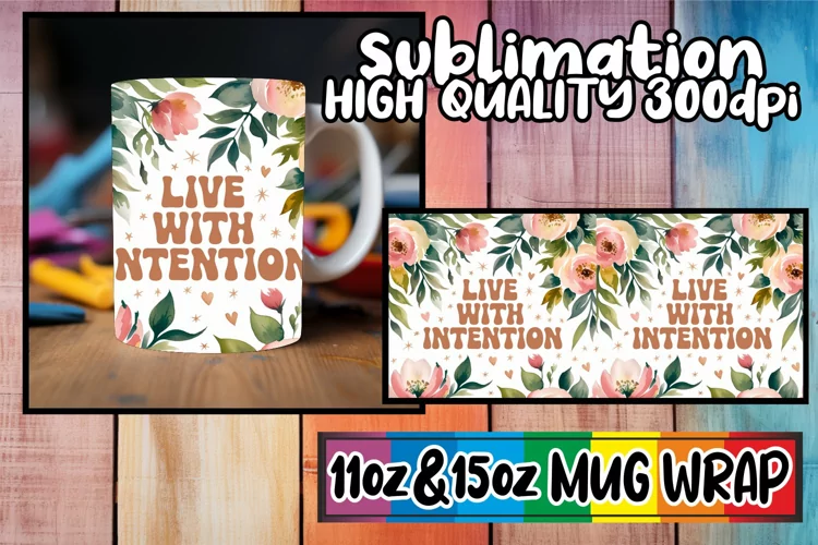 Refreshing vibes 11oz 15oz sublimation wrap, Flower Quote