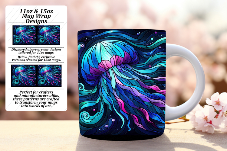 Vivid 15oz Mug Wrap Png Artwork , Animals