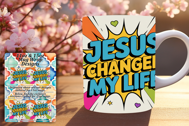 Radiant 15oz Mug Wrap Png Template , Religious