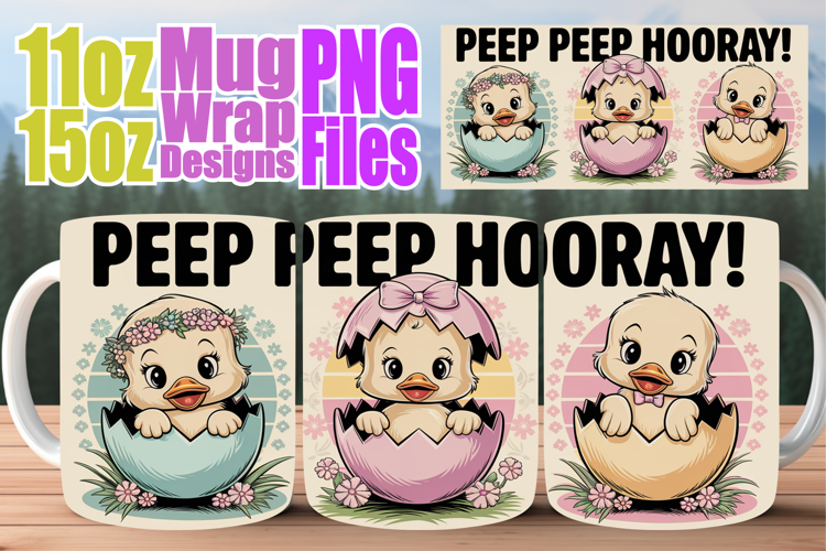 Serene mornings sublimation mug wrap, Easter