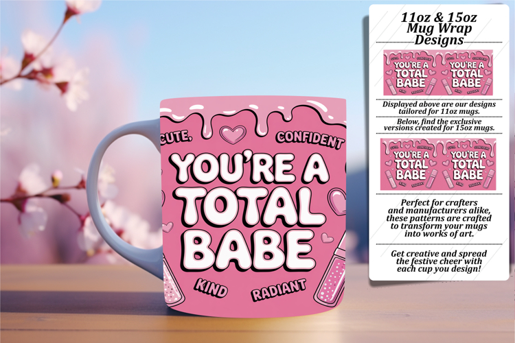 Custom 11oz Mug Wrap Png Artwork , Girl Quote