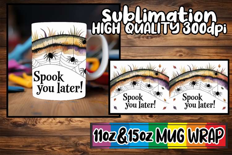 Whimsical nights 11oz 15oz sublimation wrap, Halloween