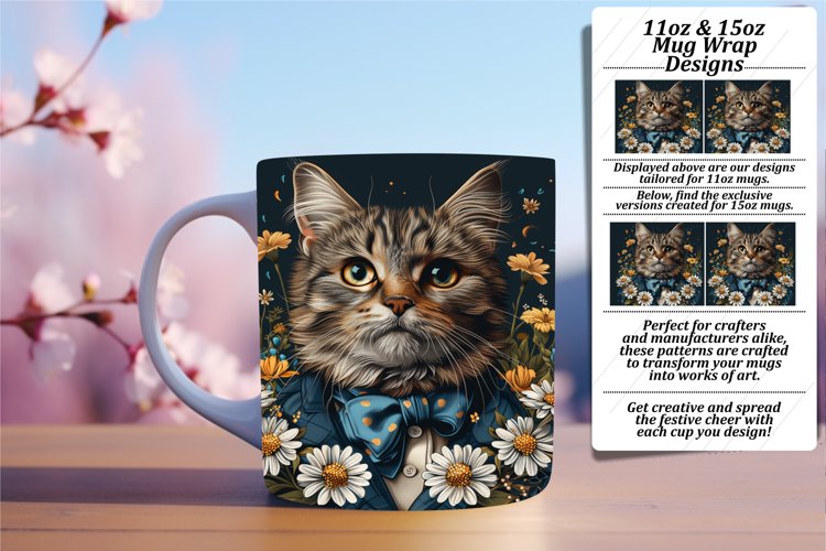 Whimsical Cat Lover's Delight Mug - 11oz/15oz example image 1