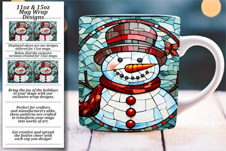 Holiday Mug Charm - Stained Glass Sublimation