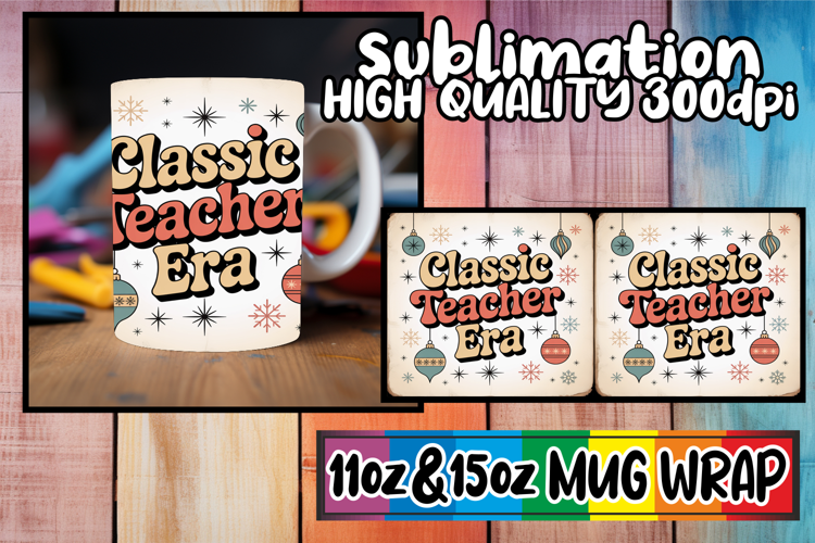 Simply stunning sublimation 11oz 15oz mug wrap, Teacher