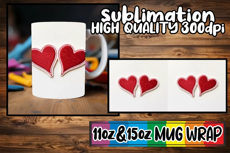 3D Valentine's Day Floral Mug - 11oz & 15oz Sublime