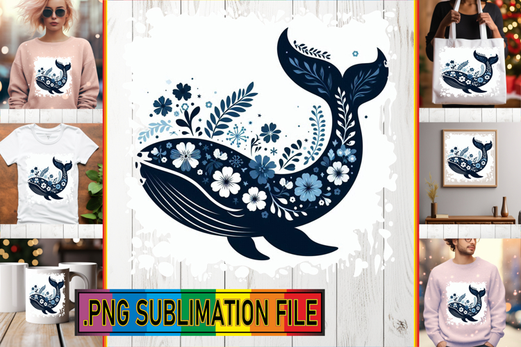 Joyful Tote Bag Ideas PNG, Flower Animals