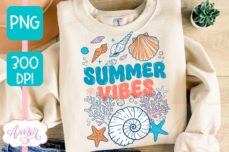 Summer vibes T-shirt sublimation PNG, Retro summer coastal