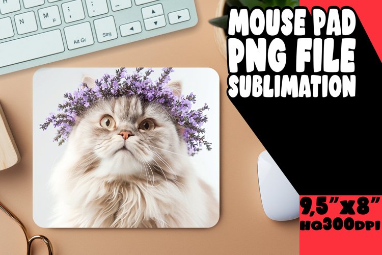 Entertaining Feline Sublimation Mousepad example image 1