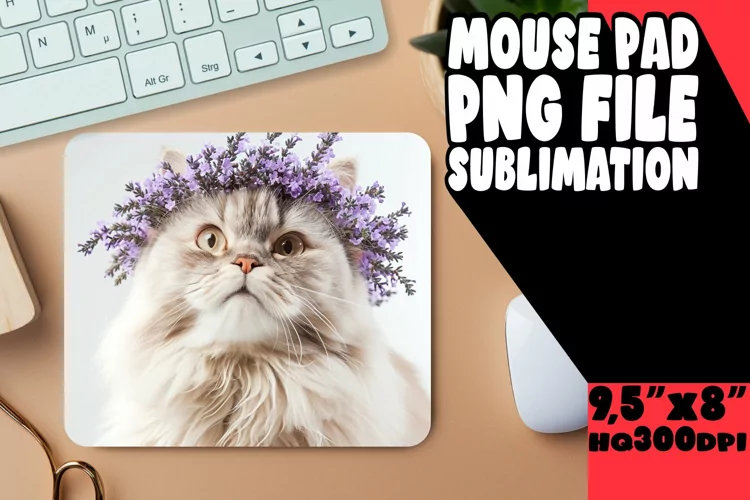 Entertaining Feline Sublimation Mousepad