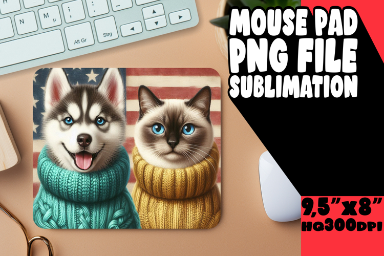 VIBRANT desk MAT PNG Inspiration, Dog and cat