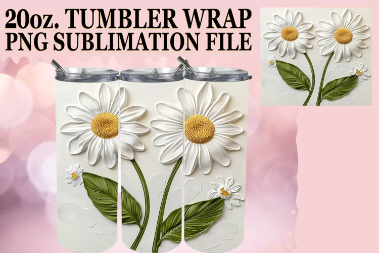 Petal Bliss: Sublimation 20oz Tumbler