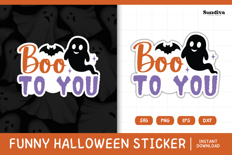 Funny Halloween Sticker | Boo To You