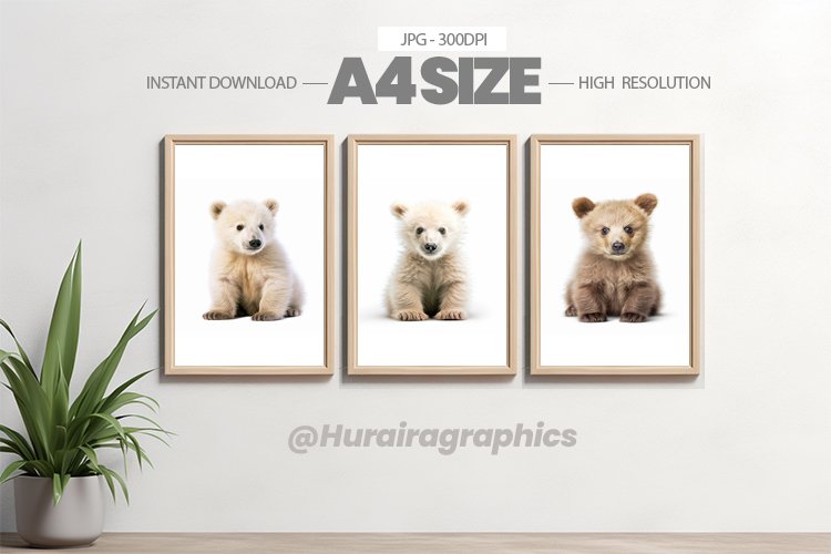 Safari Animal Wall Art - 03 Variations example image 1