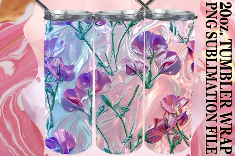 Nature's Palette: 3D Bloom Sublimation example image 1