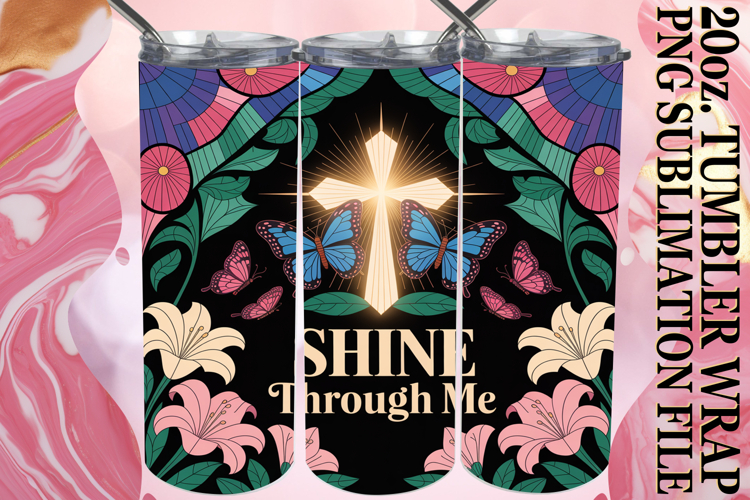 Blissful whispers 20oz tumbler wrap, Religious