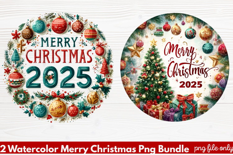Christmas Watercolor Clipart Image 7