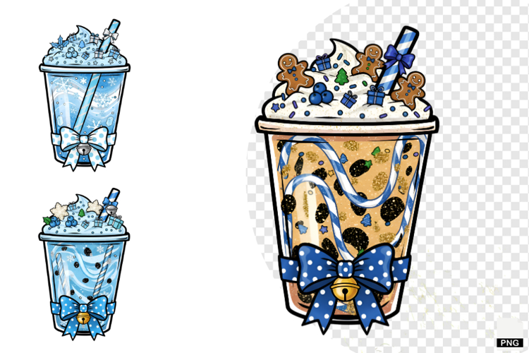 Christmas Coquette Coffee Cup Clipart