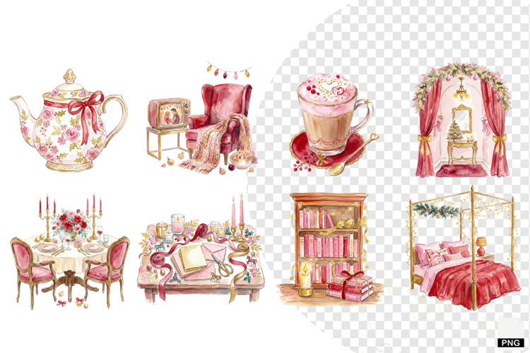 Romantic Christmas Love Clipart