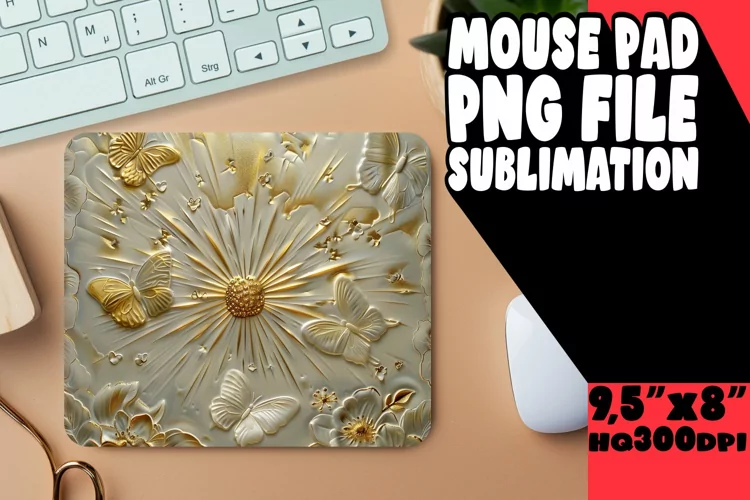 Delicate Springtime Bloom Sublimation Mouse Pad