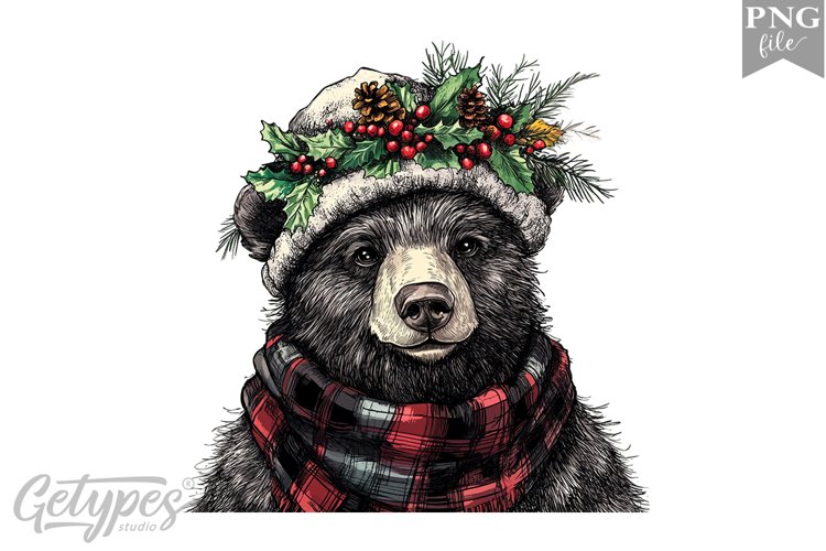 Christmas Bear Clipart Image 9