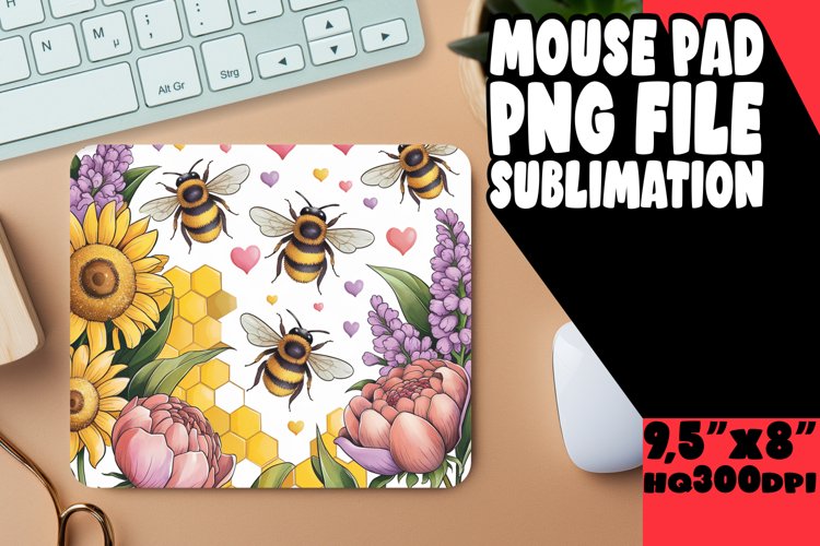 Timeless Mouse Pad Designs Sublimation, Bee