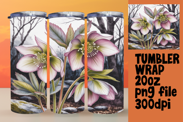 Beautifully Designed 20oz Tumbler , Flowers