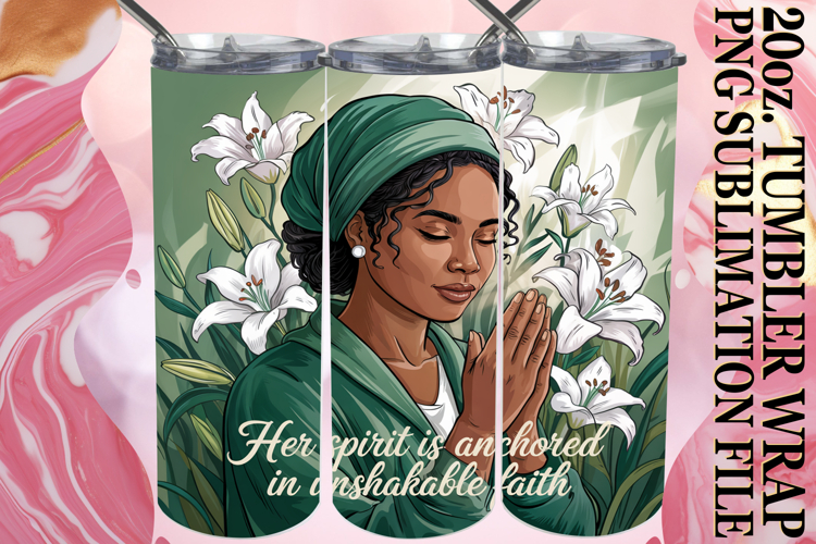 Magical Gifts 20oz tumbler wrap, Praying Woman