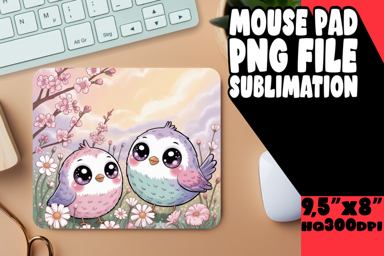 Unique Desk Pad Design Sublimation, Birds