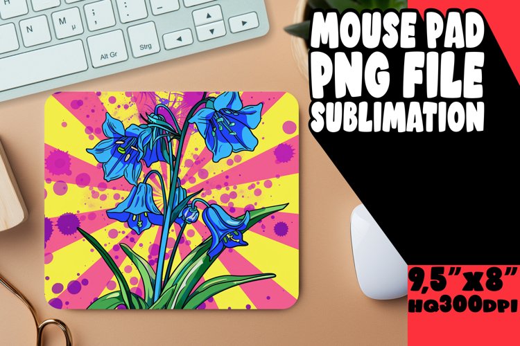 Vibrant Flower Pattern Sublimation Wraps PNG example image 1