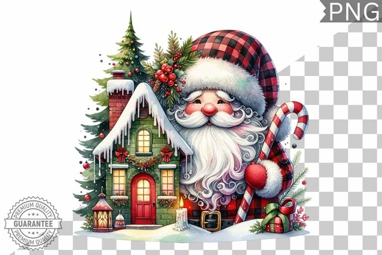 Christmas Santa Sublimation - Clipart PNG Design example image 1