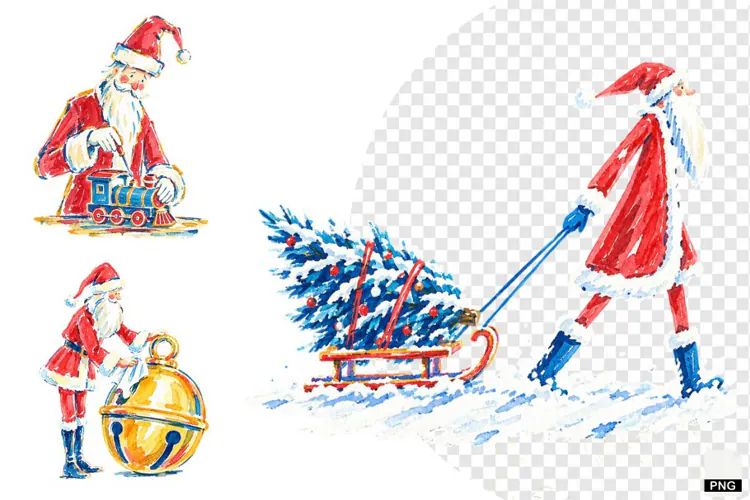 Quirky Santa PNG