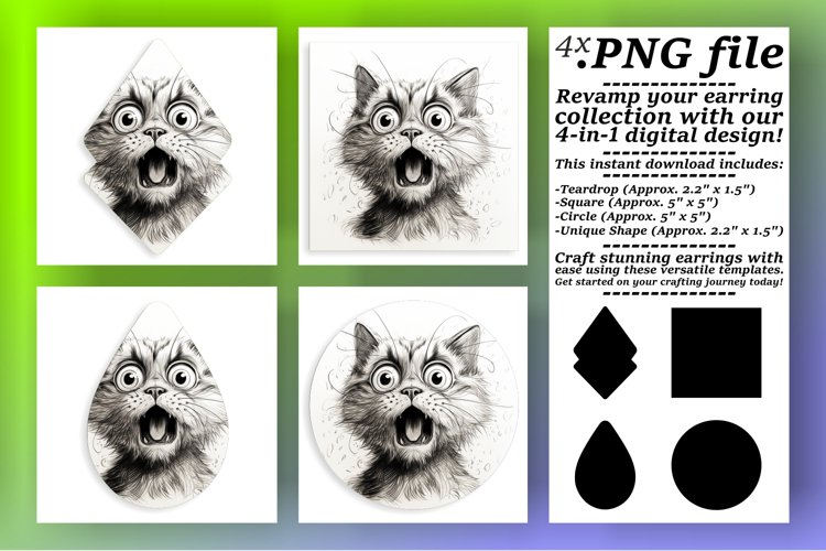 Kaleidoscope Kitties: Colorful Sublimation Treasures example image 1