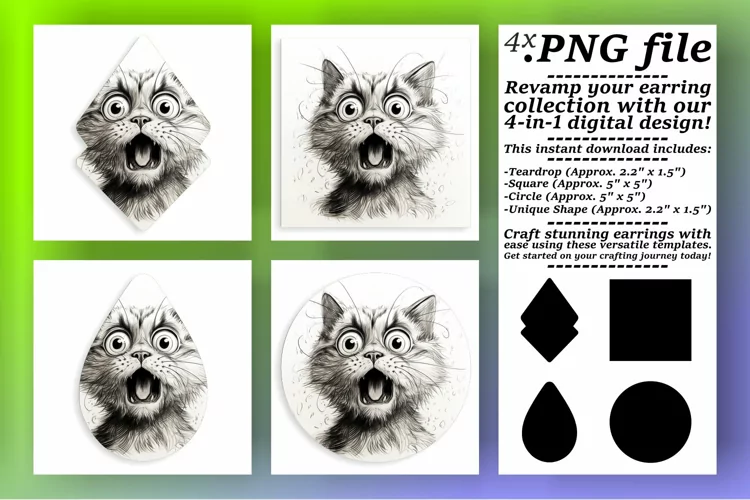 Kaleidoscope Kitties: Colorful Sublimation Treasures