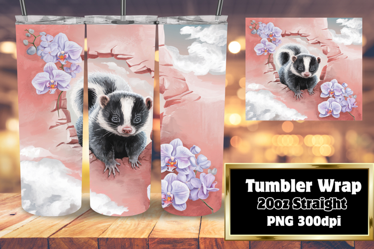 VIVID 20oz Tumbler Artwork , Animals In Wall example image 1
