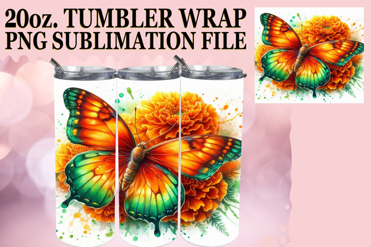 ENCHANTED GIFT 20oz TUMBLER WRAP, Butterfly