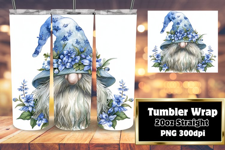 Tranquil Watercolor Gnome 20oz Tumbler Art