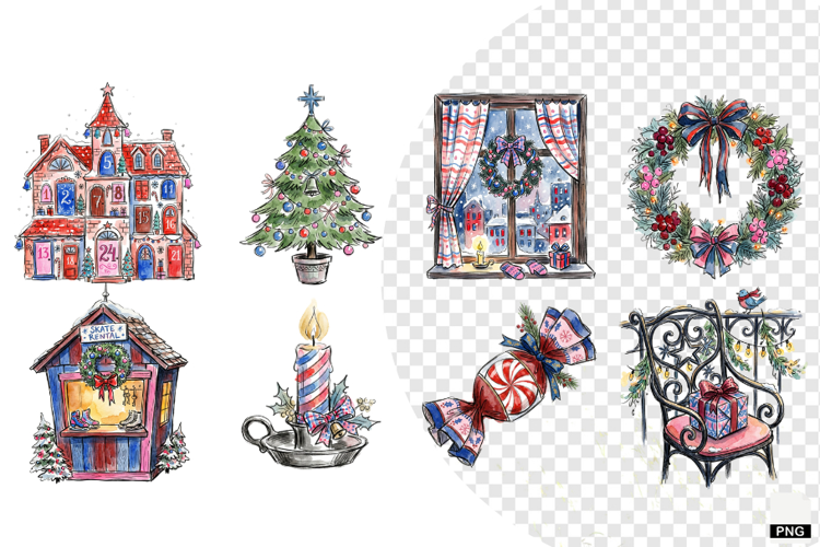 Whimsical Christmas Days Clipart