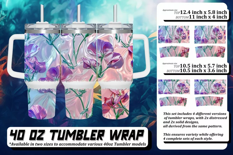 Blossoming Spring Tumbler Wrap 40oz